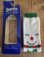 Vintage Totes Snuggle Sox Slipper Socks Skid Resistant One Size Snowman-USA