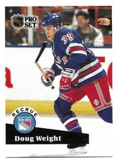 DOUG WEIGHT 1991-92 PRO SET FRENCH ROOKIE CARD NM-MT+ CONDITION