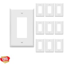 Durable Mid-Size Light Switch Covers 10-Pack, Gloss Finish Heat Resistant