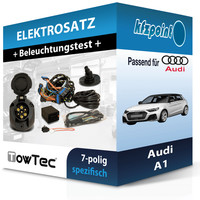 für Audi A1 05.2010-09.2018 Towtec E-Satz 7Polig Fahrzeugspezifisch NEU