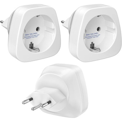 3 travel adapters Switzerland EU - Germany to Switzerland socket adapters , Sch