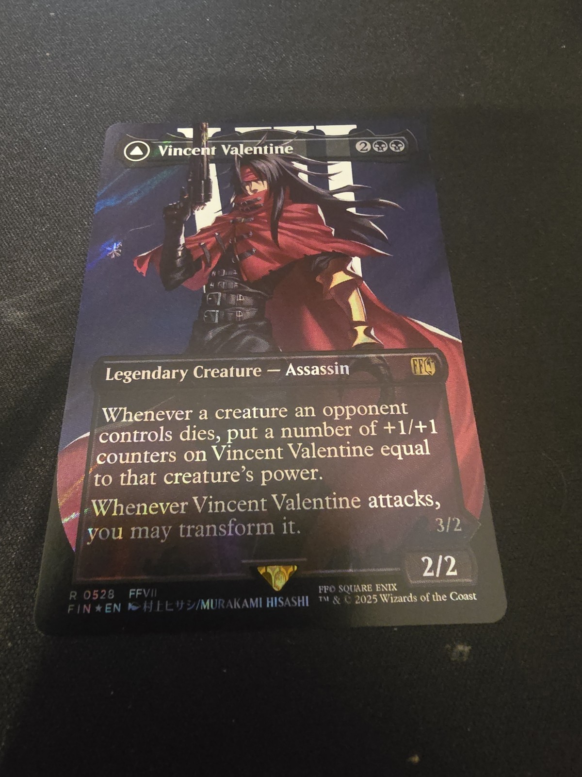 Magic: Final Fantasy MTG Vincent Valentine 528 Borderless Rare Surge Foil