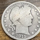 1915-D Barber Half Dollar Actual Coin VG Details Nice Strike Get It Today