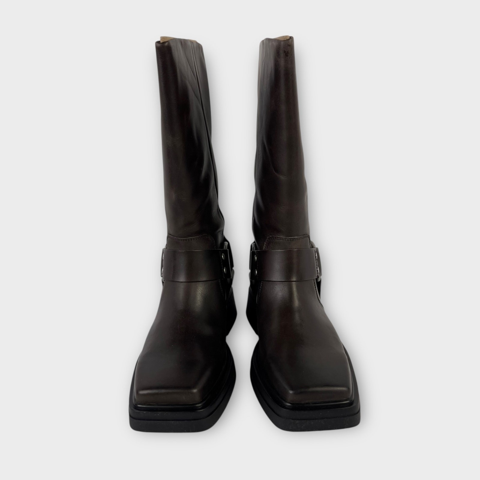 Vagabond Eyra Leather Moto Boot in Mud Brown Size 40 US 10 NEW image 5