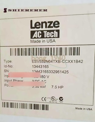 ONE NEW LENZE FREQUENCY CONVERTER ESV552N04TXB-CC