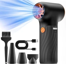 Mini Electric Air Duster,280000RPM Turbo Blower with High Speed Fan,3 Adjustable