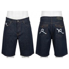 Vtg Y2K Rocawear Denim Jorts Skater Baggy Jean Shorts Men's Size 42 Indigo Blue