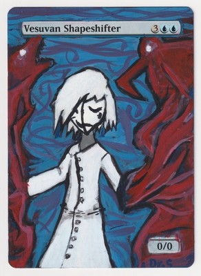 Altered Vesuvan Shapeshifter HP WOTC MTG Magic Hand Painted Unique Full Art Rare