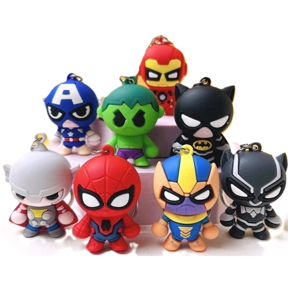 Cute Cartoon Superhero Keychains | Marvel, DC & more | Soft PVC | Free Shipping - Image 2 of 4
