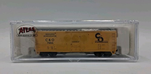 Spur N Atlas 33062 Chesapeake & Ohio 40' Plug Door Boxcar Reefer 7886 | Zustand: Used
