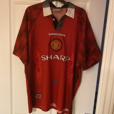 Manchester United 1996/97 Authentic Heimtrikot Größe XL Cruyff 14