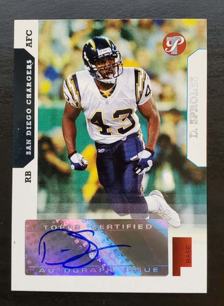 Darren Sproles Topps Pristine #156 Autograph