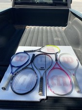 Lot of 6 Tennis Rackets - 5 Wilson Tennis Rackets And 1 Penn Tennis Racket