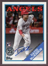 2023 Topps Series 1 1988 Topps Auto #DMAC David MacKinnon RC (Angels)