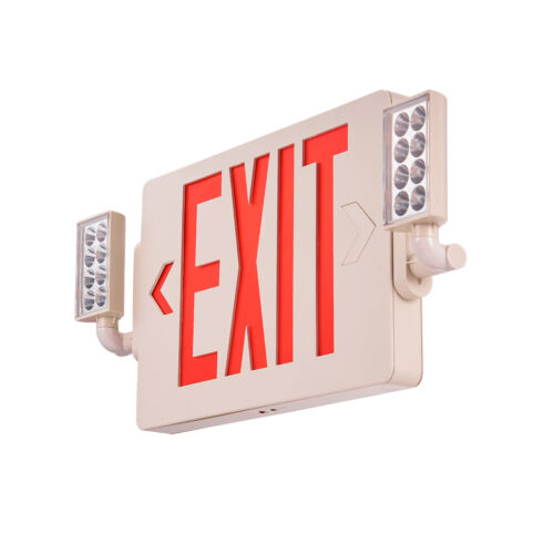 6 Pack LED Exit Sign Emergency Light Compact Combo Signs Battery Backup - Picture 10 of 12