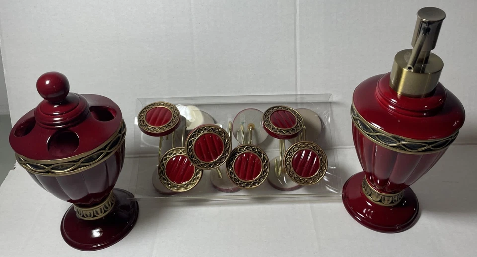 Nuevo Juego de 3 ganchos para cortina de ducha/dispensador de jabón y soporte para cepillo de dientes Foto 2 de 4