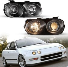For 1994-1997 Acura Integra Gs Halo Black Headlights Projectors Assembly Lamps