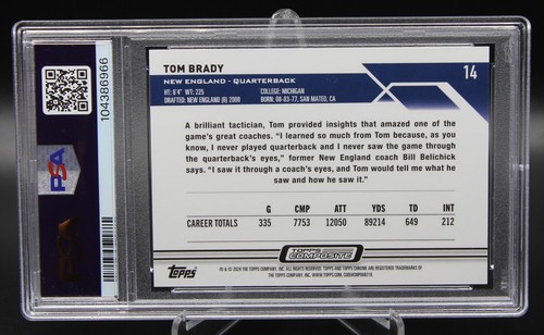 Tom Brady - 2023 Topps Composite Chrome 26/50 Gold Wave Refractor #14 - PSA 10 - Picture 2 of 3