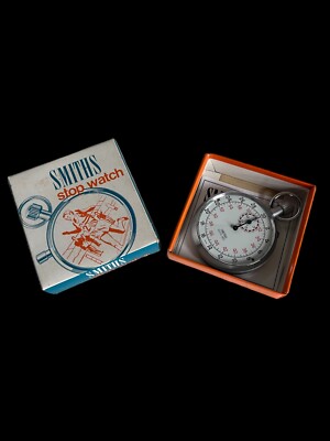 Vintage Smiths Stoppuhr 1/10s 15 Minuten Edelstahl Made England