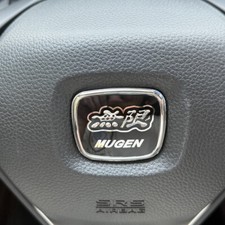 Black Steering Wheel Emblem For Honda Civic 2006-2025 Si Coupe Sport Mugen Badge