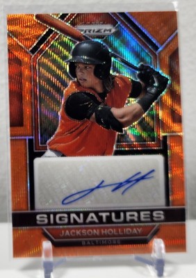 ? 2023 Panini Prizm Baseball Jackson Holliday Signatures Orange 