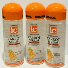 FANTASIA IC HAIR POLISHER CARROT SERUM TRIPLE STRENGTH 3 PACKS FOR DAMAGE HAIR