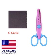 Art Scissors Paper Cut Office School Art Circle Wave Ruffle Edge Design Craft