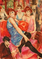 Lithography Lithographie Litografia SQUILLANTINI Remo "Al Bar" Firmata