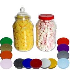 Plastic Jars Storage Sweet Jar Cookie 1050ml Craft Garage Kitchen Organisation