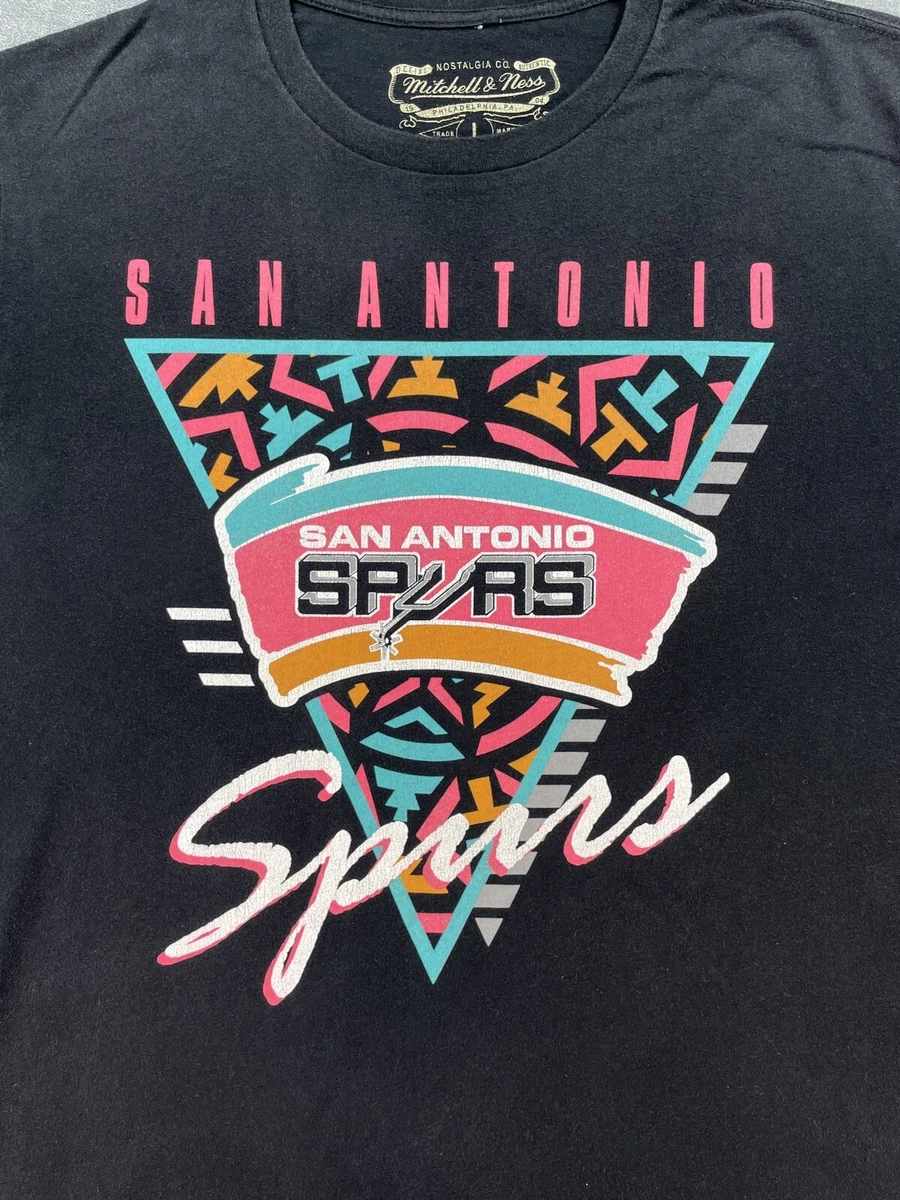 Mitchell & Ness San Antonio Spurs Kicking It Wordmark Mesh T-shirt in Black for Men
