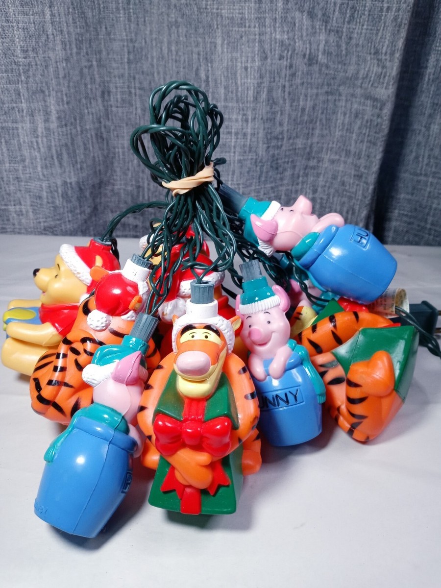 Vintage Disney Pooh Piglet Tigger String Christmas Lights 10 | eBay