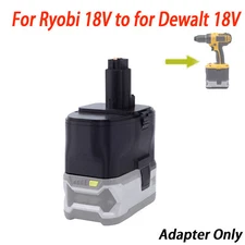 1X Adapter For Ryobi 18V Series Battery Converter to for Dewalt 18V Power Tools