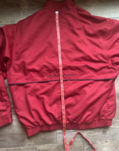 Cutter & Buck Coat XL Red And Dark Blue Weathertec Vintage - Picture 11 of 11
