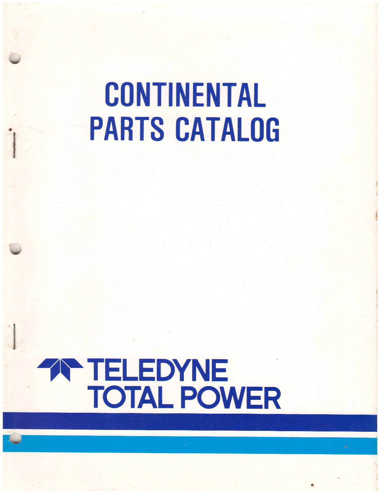Teledyne Total Power Continental Motors Parts Catalog (TTP10010) {D1462