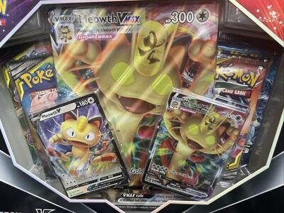 Pokemon TCG Meowth VMAX Special Collection Box - 4 Booster