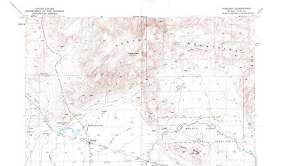 Wabuska Quadrangle Nevada 1957 Topo Map Vintage USGS 15 Minute Topographic