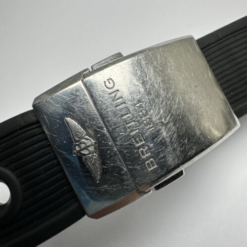 Breitling Caoutchouc Sangle With Clasp Used - Photo 2 sur 4