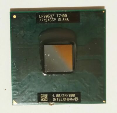 CPU CORE 2 DUO MOBILE T7100 SLA4A 1.80 GHz LF80537 INTEL PROCESSOR