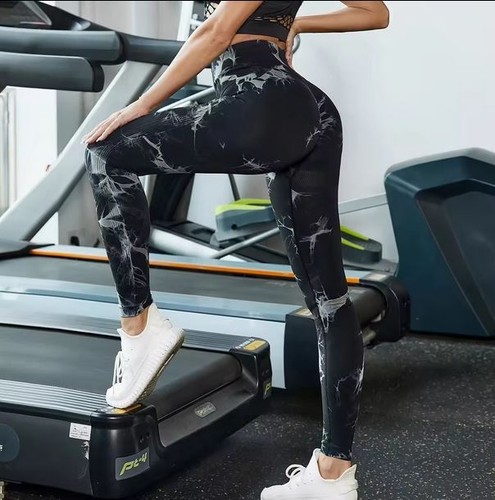 LOLLA Batik Fitness Gym Hose High Waist Kompression Seamless Leggings Scrunch - Bild 18 von 22