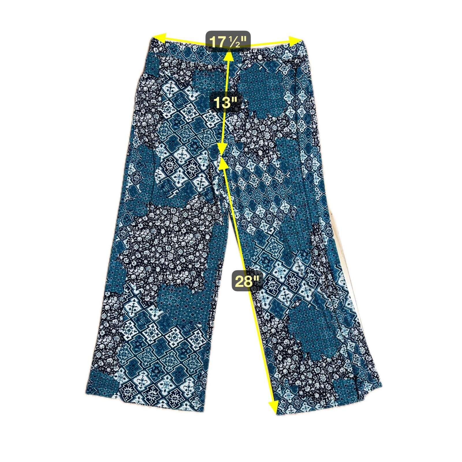 Patchwork Palazzo Pants Size Large Grandmacore Co… - image 5