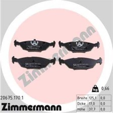 ZIMMERMANN Bremsbeläge Bremsbelegsatz hinten für BMW 3er Cabriolet