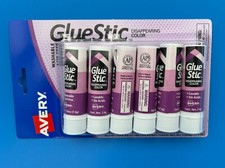 Avery Glue Stick Disappearing Purple Color, Washable, Nontoxic, 0.26 oz.