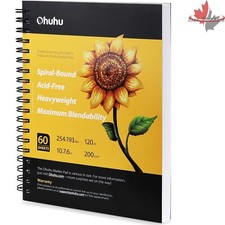 Marker Sketchbook - Acid-Free, Double-Sided, 60 Sheets - 7.6"  10" Spiral Bound