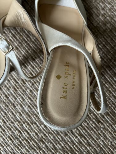 Kate Spade Heels Slingback Silver Glitter Open-Toed Shoes UK 4 / US 7B - Picture 13 of 18
