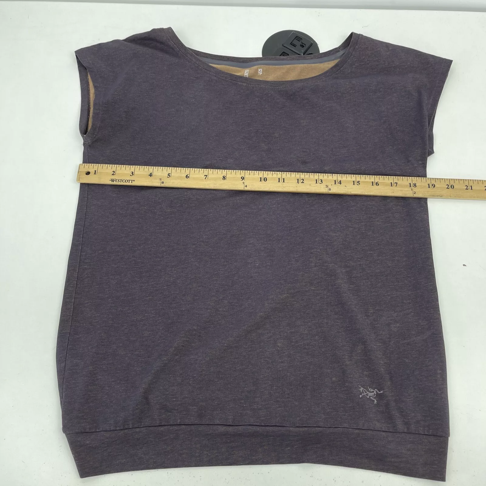 arcteryx cap sleeve cotton polyester activewear shirt