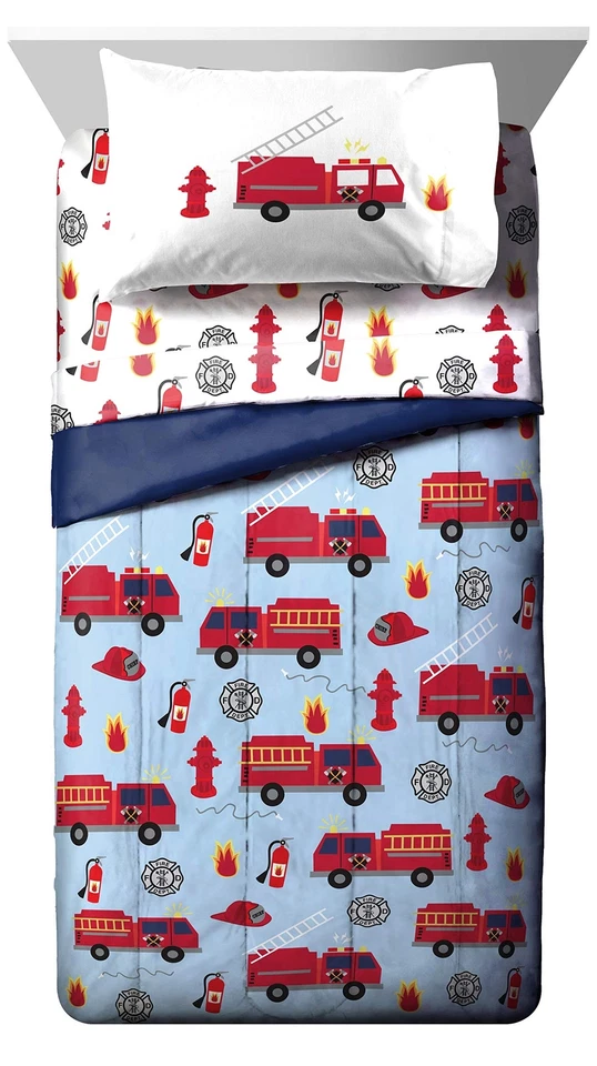 Jay Franco Trend Collector Go Fire Truck Go 5 Piece Twin Bed Set - Includes C... - Image 2 of 4