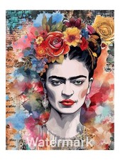 Frida Kahlo Spring Flowers Cotton Quilt Block Sewing Embellishment Multi Sz 28B