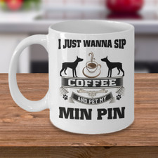 Min Pin cane, Zwergpinscher, Min Pin, Re del Giocattolo, Min Pinscher in Miniatura, Tazza, Tazze