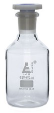 Eisco 125mL (4.2oz) Glass Reagent Bottle with Acid Proof Polypropylene Stopper