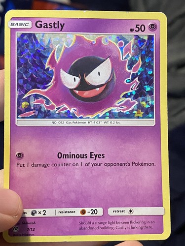 Pokemon Basic Gastly 7/12 Mcdonalds promo Holo Foil